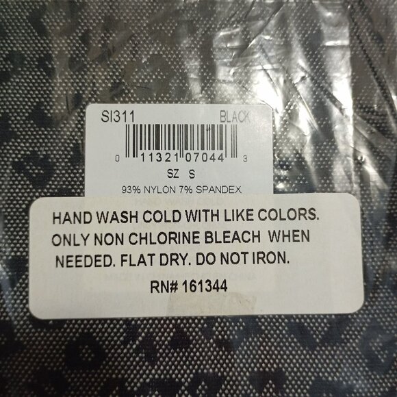 2 Pack Women's Black Leopard Print Pantyhose Size S - Picture 2 of 2